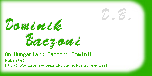 dominik baczoni business card